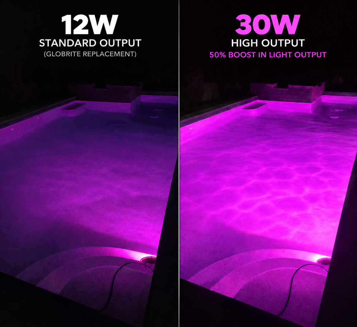 LED Pool Light Replacement for Pentair GloBrite - 1.5 Inch - RGBW