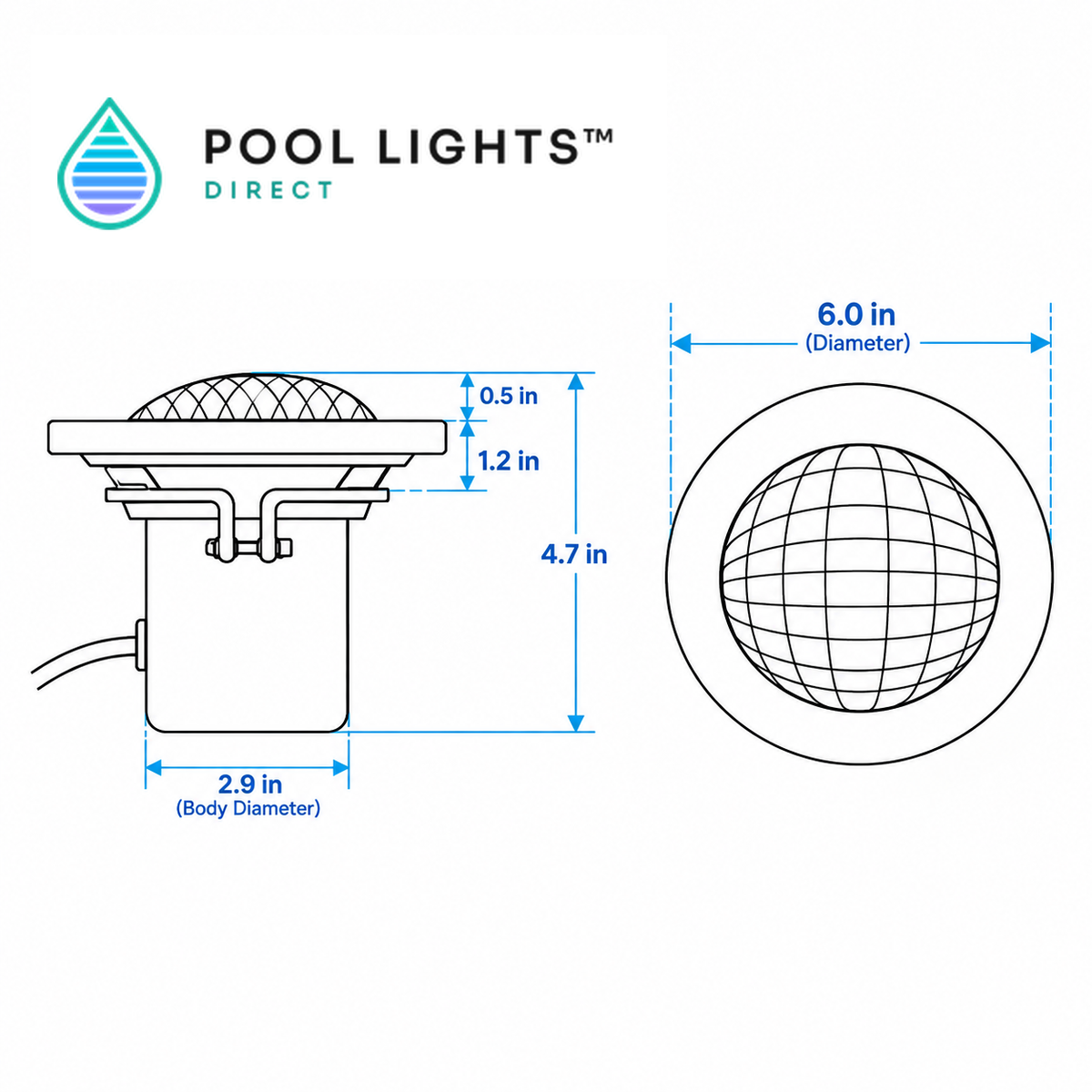 6 inch LED spa light replacement for Pentair SpaBrite and IntelliBrite 5G spa niches, photo 3