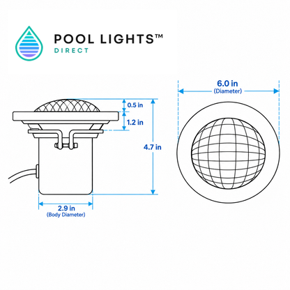 6 inch LED spa light replacement for Pentair SpaBrite and IntelliBrite 5G spa niches, photo 3