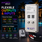 Smart pool light transformer for 12V, 120V, and 220V input