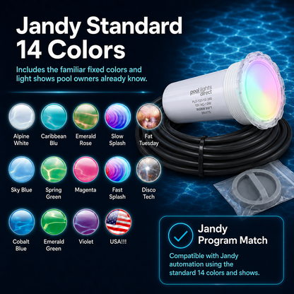 LED Pool Light Replacement for 10 Inch Niche- Jandy Colors