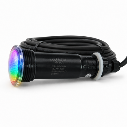 LED Upgraded Pool Light Replacement for Pentair GloBrite 1.5 Inch — lifestyle shot installed in a pool