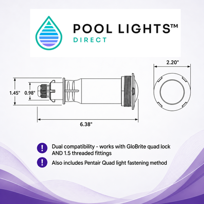 LED Pool Light Replacement for Pentair GloBrite - 1.5 Inch - RGBW